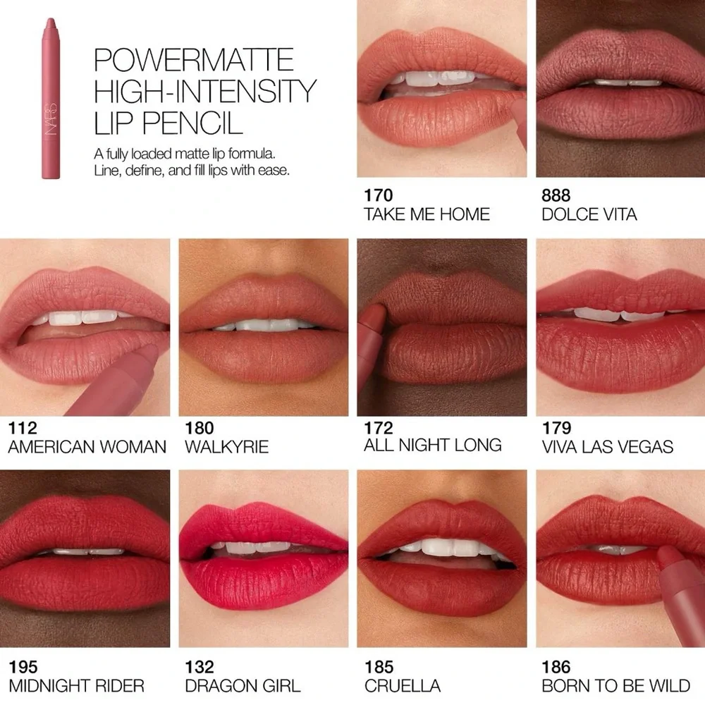 NARS Powermatte High Intensity Long Lasting Lip Pencil 179 Viva Las Vegas NIB